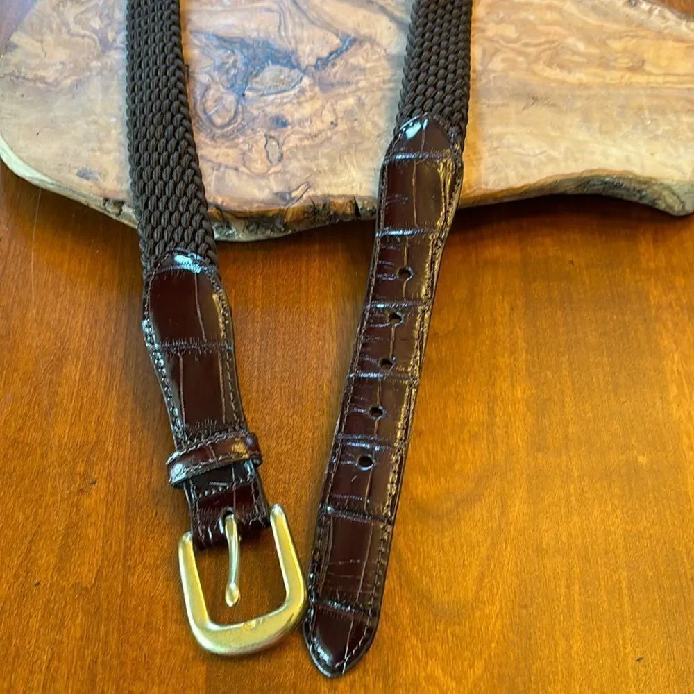 Brighton Mens Elastic Cord w/ Croco Belt - 38